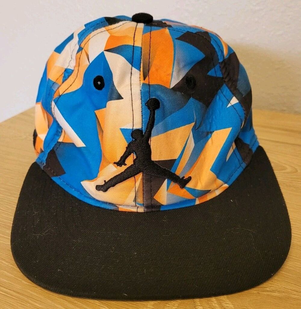 Jumpman Youth adjustable Cap Hat Snapback Michael Jordan Blue Orange Basketball
